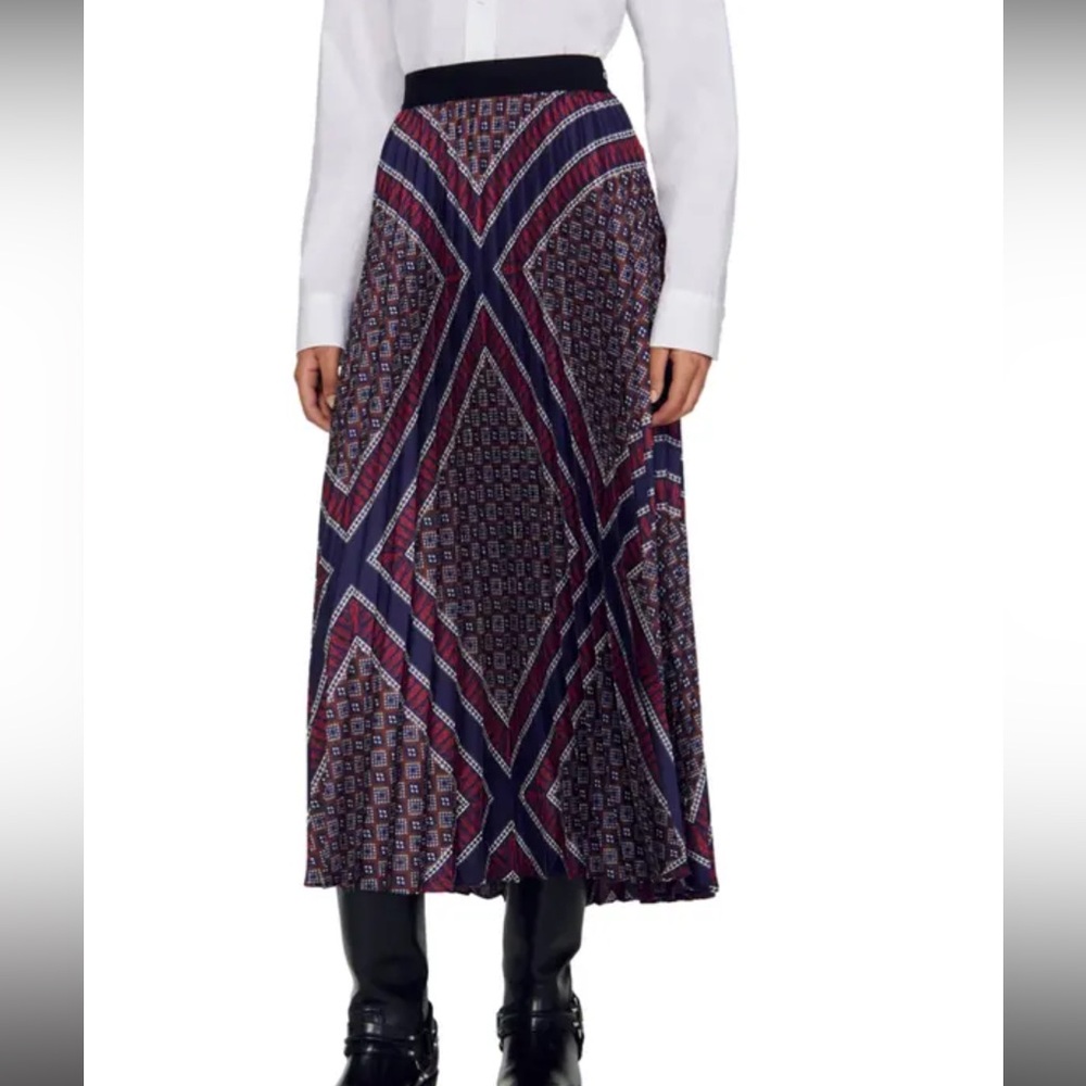 Sandro marron/blue skirt